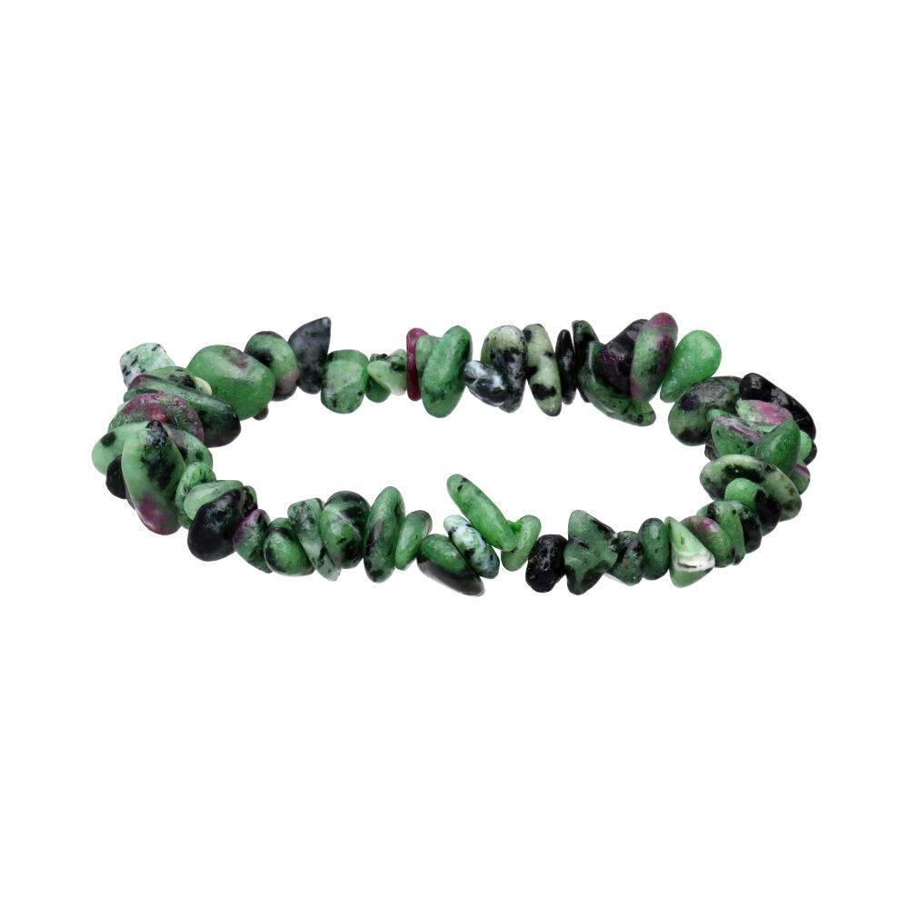 Pulseira Zoisite Chip com Rubi