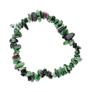 Pulseira Zoisite Chip com Rubi