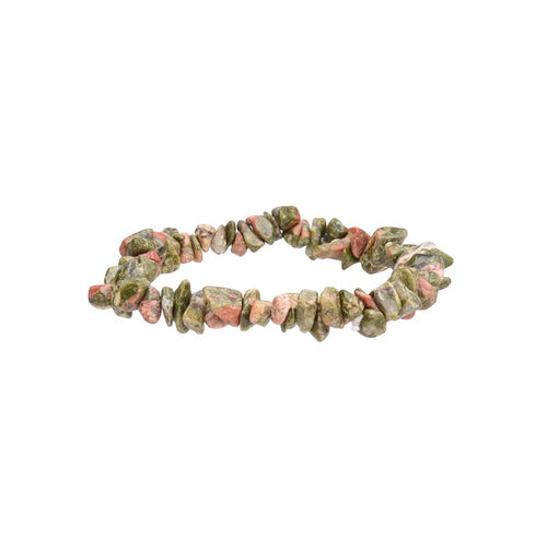 Unakite Jasper Chip Bracelet