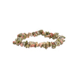 Unakite Jasper Chip Bracelet