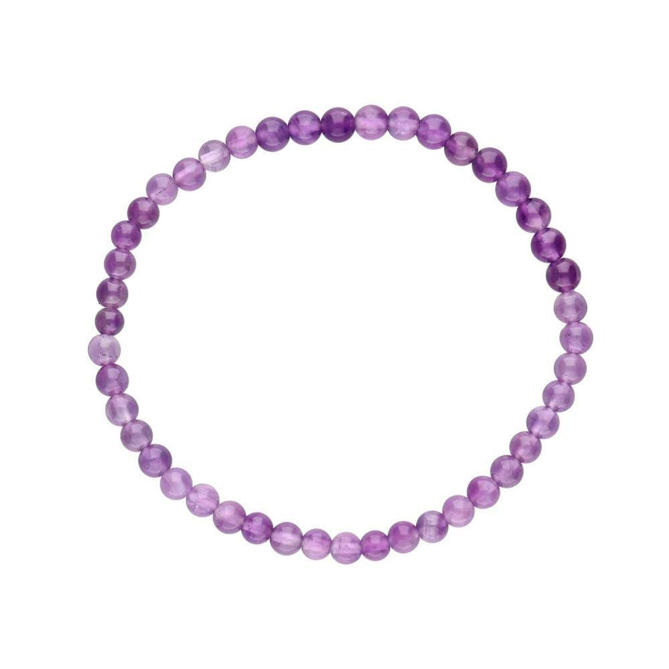 Pulsera de Amatista Natural – Elige 4 mm, 6 mm u 8 mm Esotergia