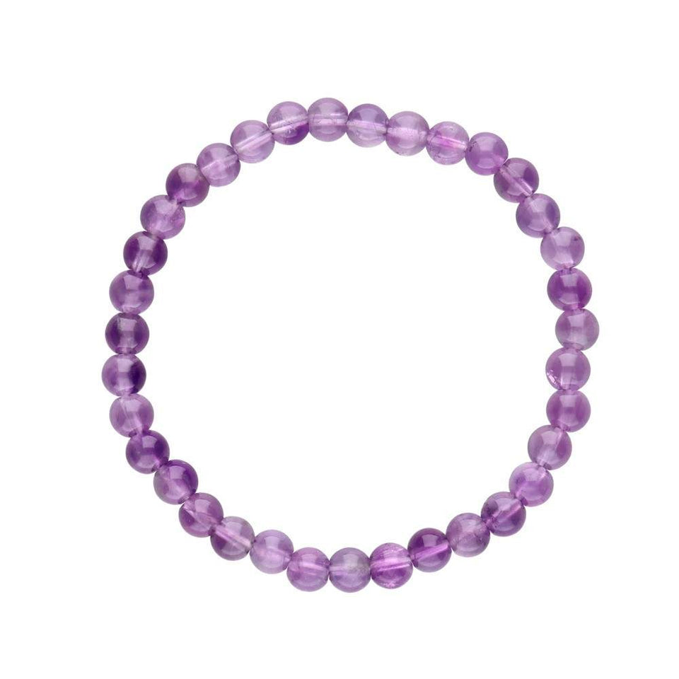 Pulsera de Amatista Natural – Elige 4 mm, 6 mm u 8 mm Esotergia