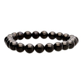 Pulsera de Shungit Original (5mm, 7mm, 8mm, 10mm) | Escudo EMF y Protección Energética Esotergia