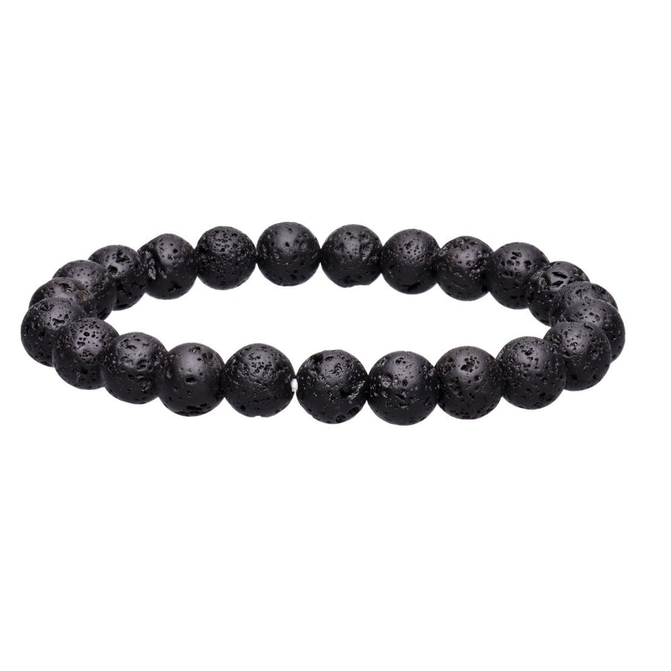 Pulsera de Lava Volcánica (Elige 4mm, 6mm, 8mm) | Enraizamiento, Fuerza y Difusor de Aromas | Esotergia