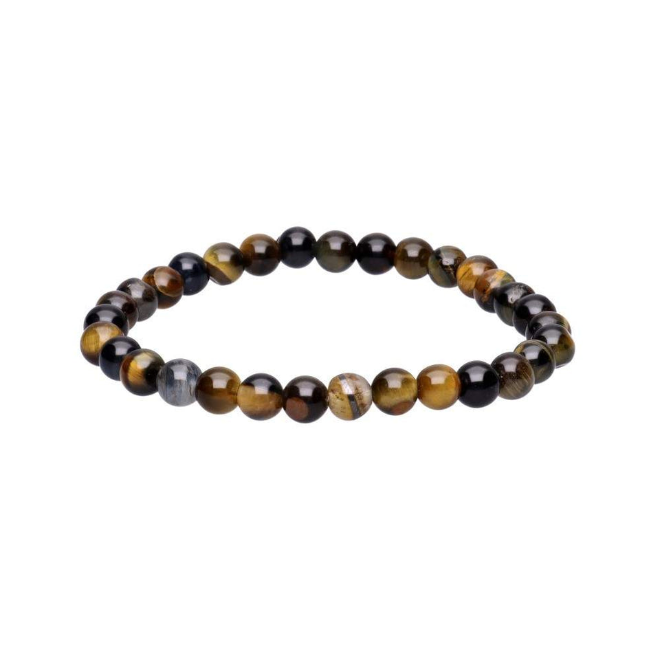 Pulsera Ojo de Halcón 6 mm – Piedra Natural de Intuición y Energía | Hecha en Brasil