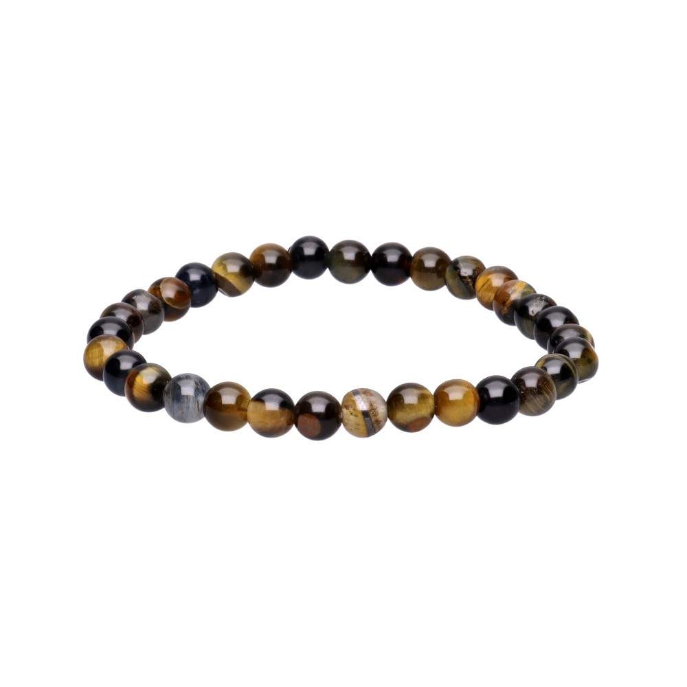 Pulsera Ojo de Halcón 6 mm – Piedra Natural de Intuición y Energía | Hecha en Brasil