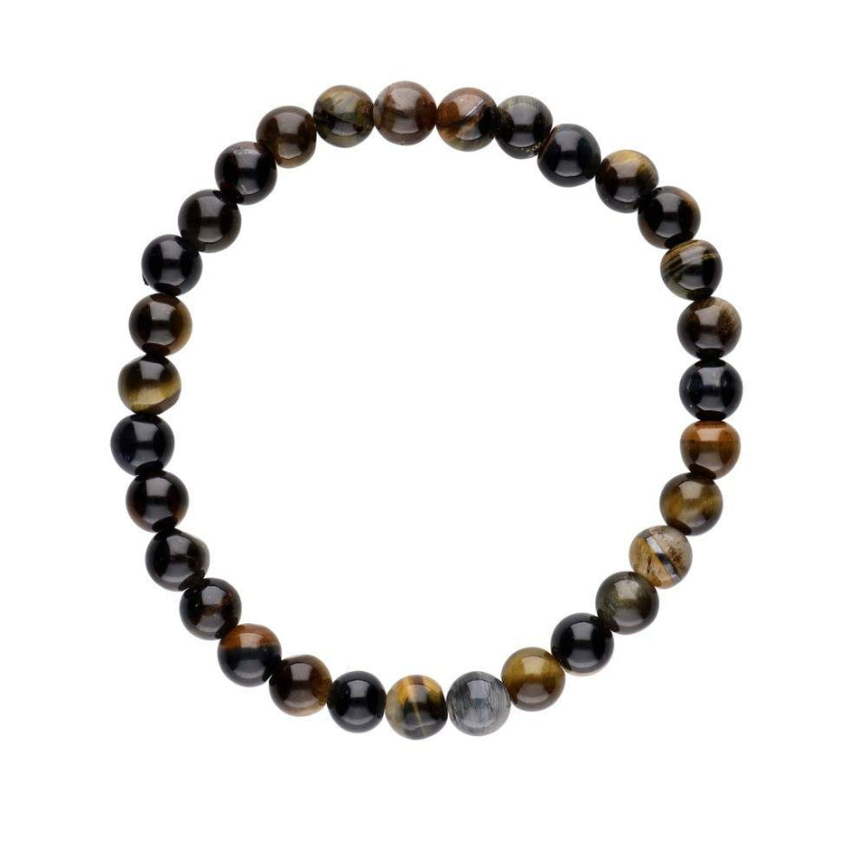 Pulsera Ojo de Halcón 6 mm – Piedra Natural de Intuición y Energía | Hecha en Brasil