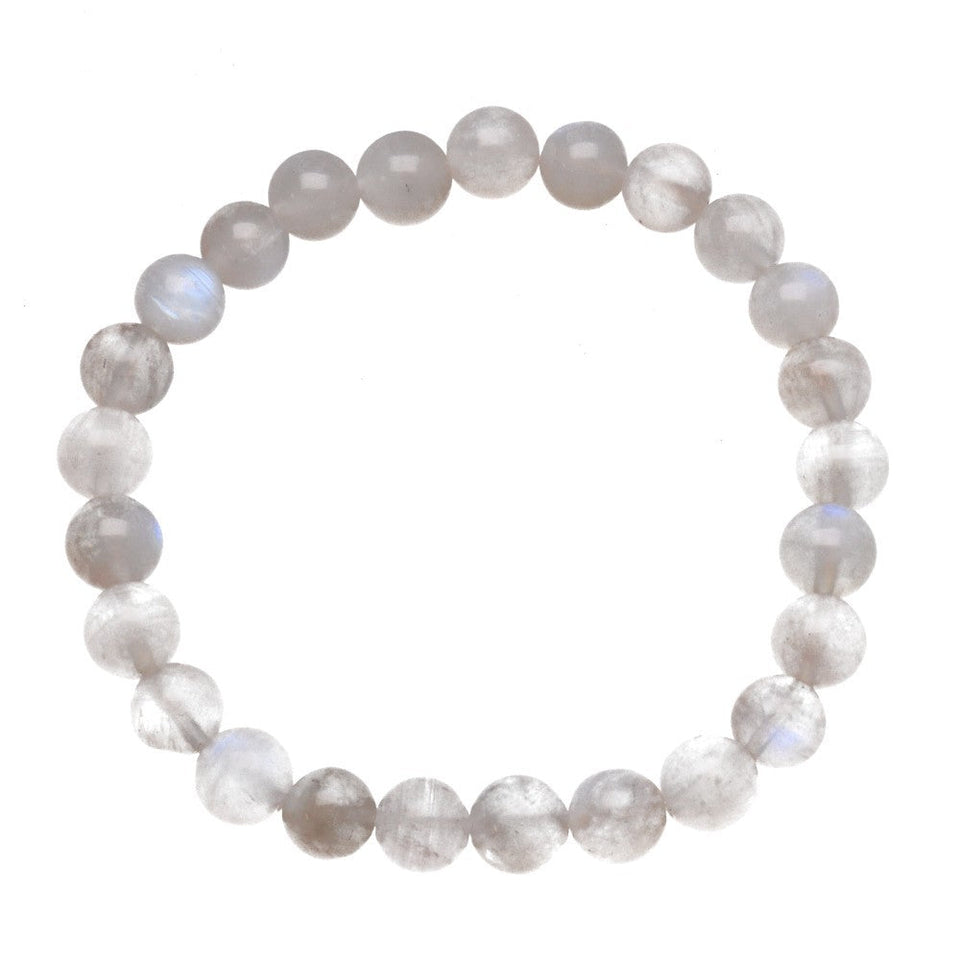 Pulsera de Piedra Luna Natural – Elige 4 mm, 6 mm u 8 mm Esotergia Tienda
