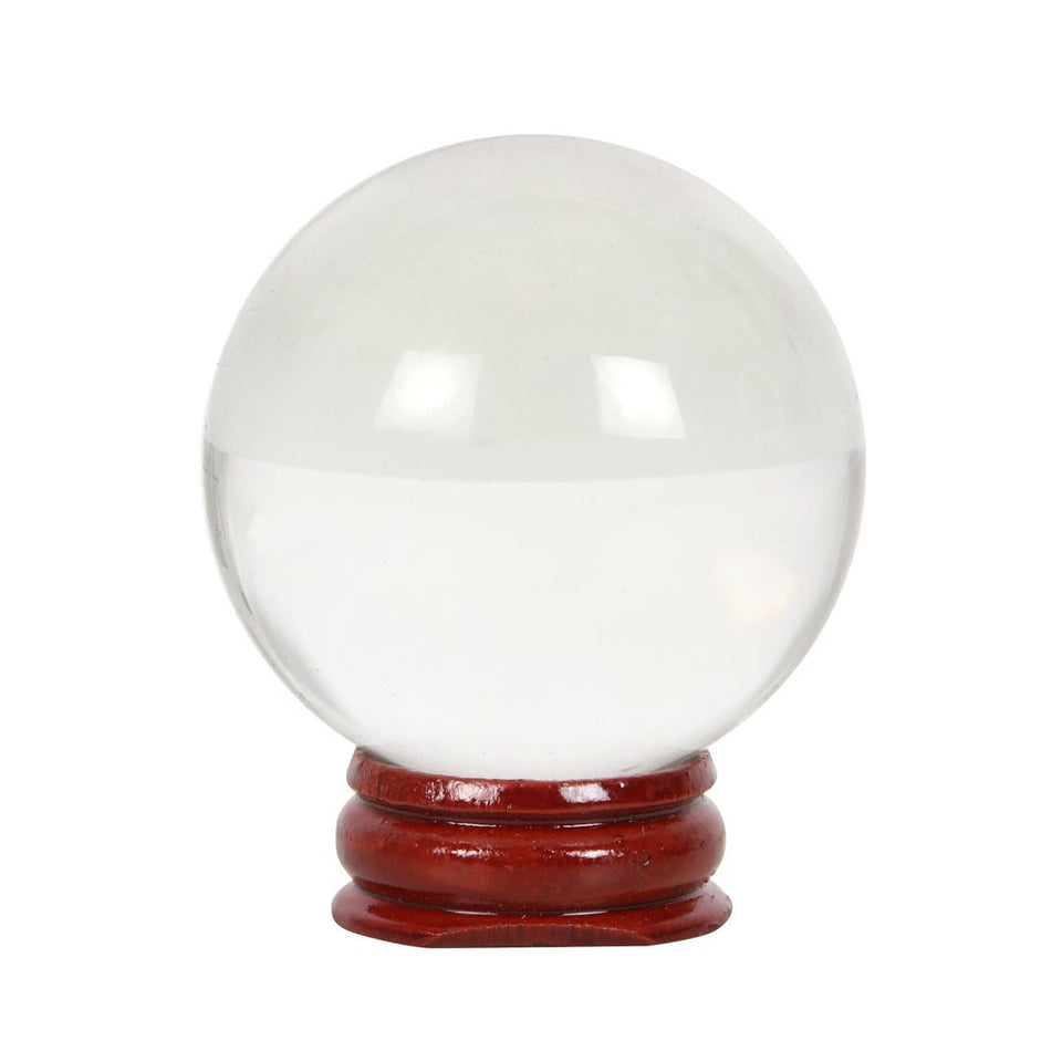 Fortune Telling Crystal Ball with Wooden Stand 