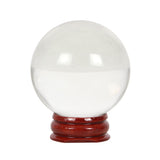 Bola de cristal de adivinhação com suporte de madeira 