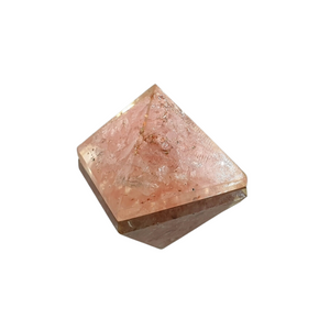 Pirâmide de Orgonita de Quartzo Rosa