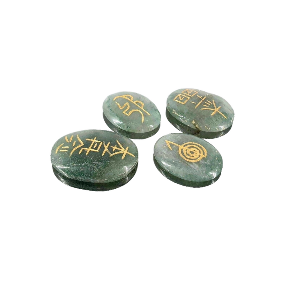 Reiki Runes Green Quartz 