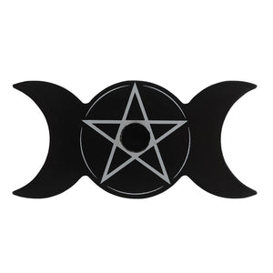 Castiçal Pentagrama da Deusa Tripla 