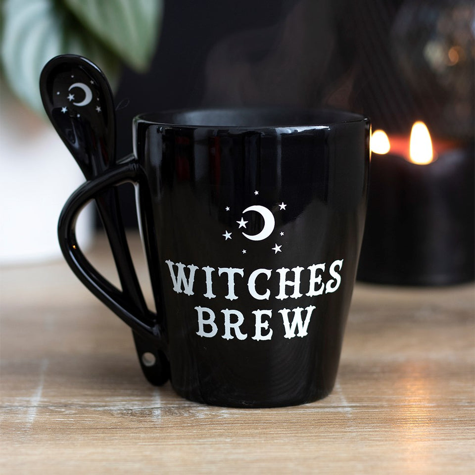 Conjunto de caneca e colher 'Witches Brew' 