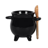Witch Cauldron Egg Cup with Broomstick
