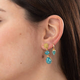 Amazonite Diamond Earrings
