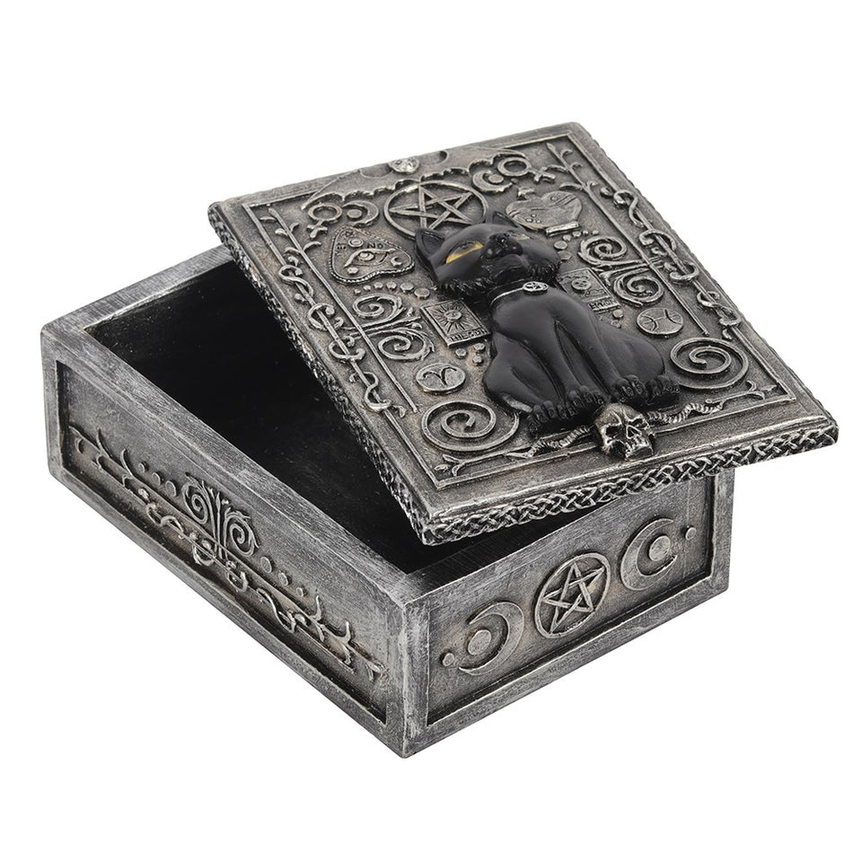 Gothic Black Cat Recina Storage Box 