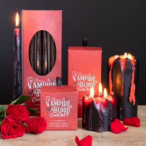 Conjunto de 8 velas de sangue de vampiro 