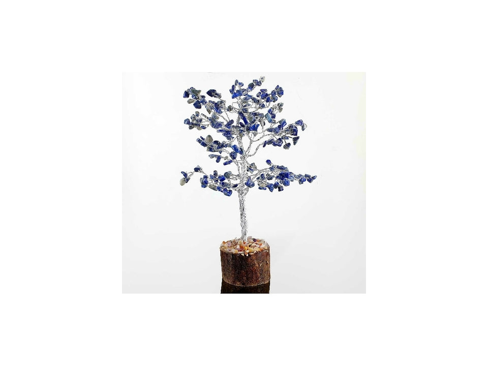 Lapis Lazuli Tree with Wooden Base