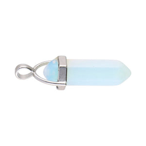 Doubly terminated opaline pendant