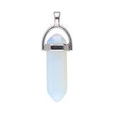 Doubly terminated opaline pendant