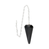 Obsidian Faceted Pendulum