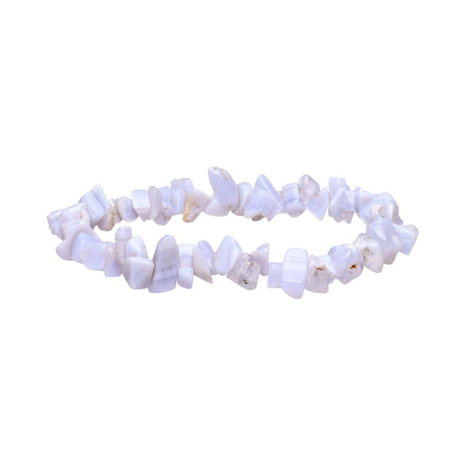 Pulsera Chip de Calcedonia Azul - Merlin Tienda