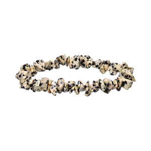 Dalmanite or Dalmatian Jasper Chip Bracelet