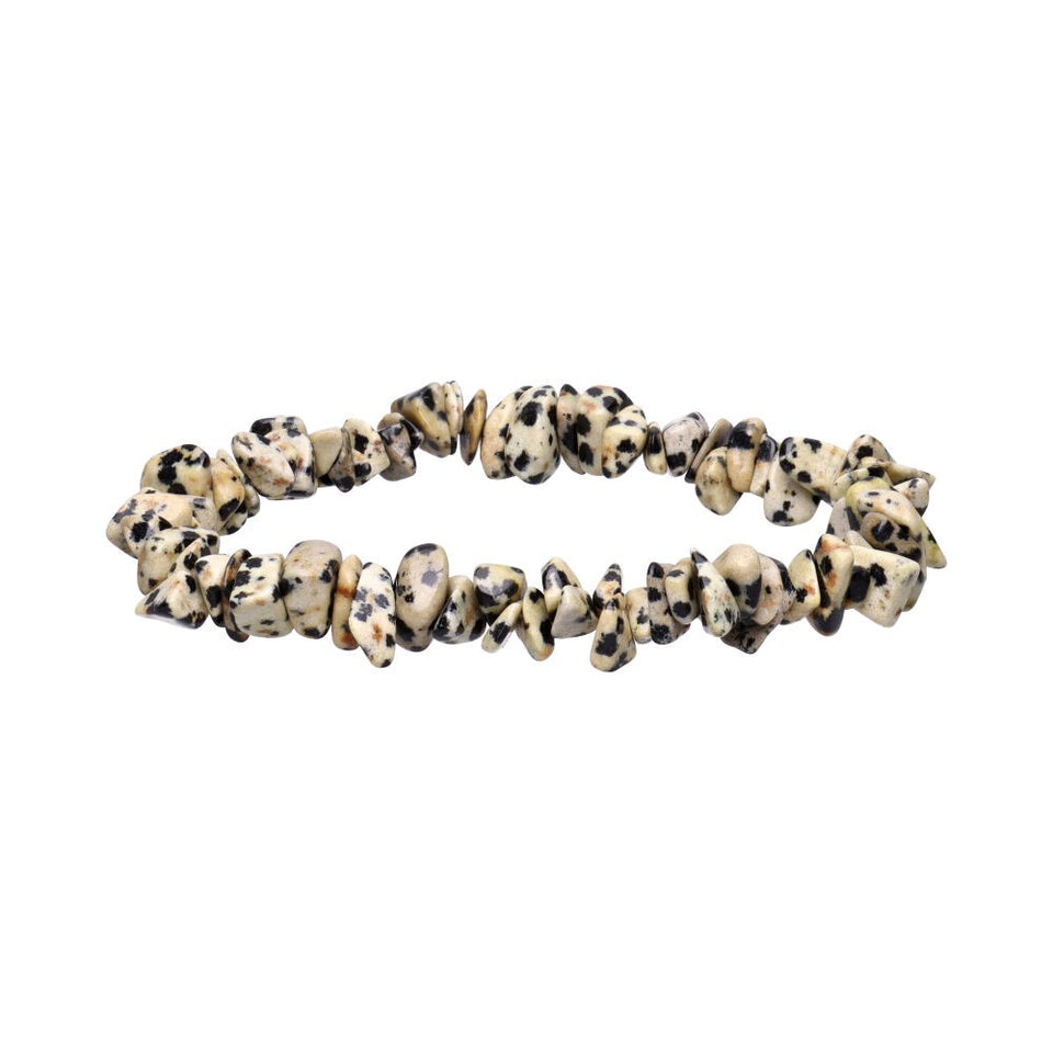 Dalmanite or Dalmatian Jasper Chip Bracelet